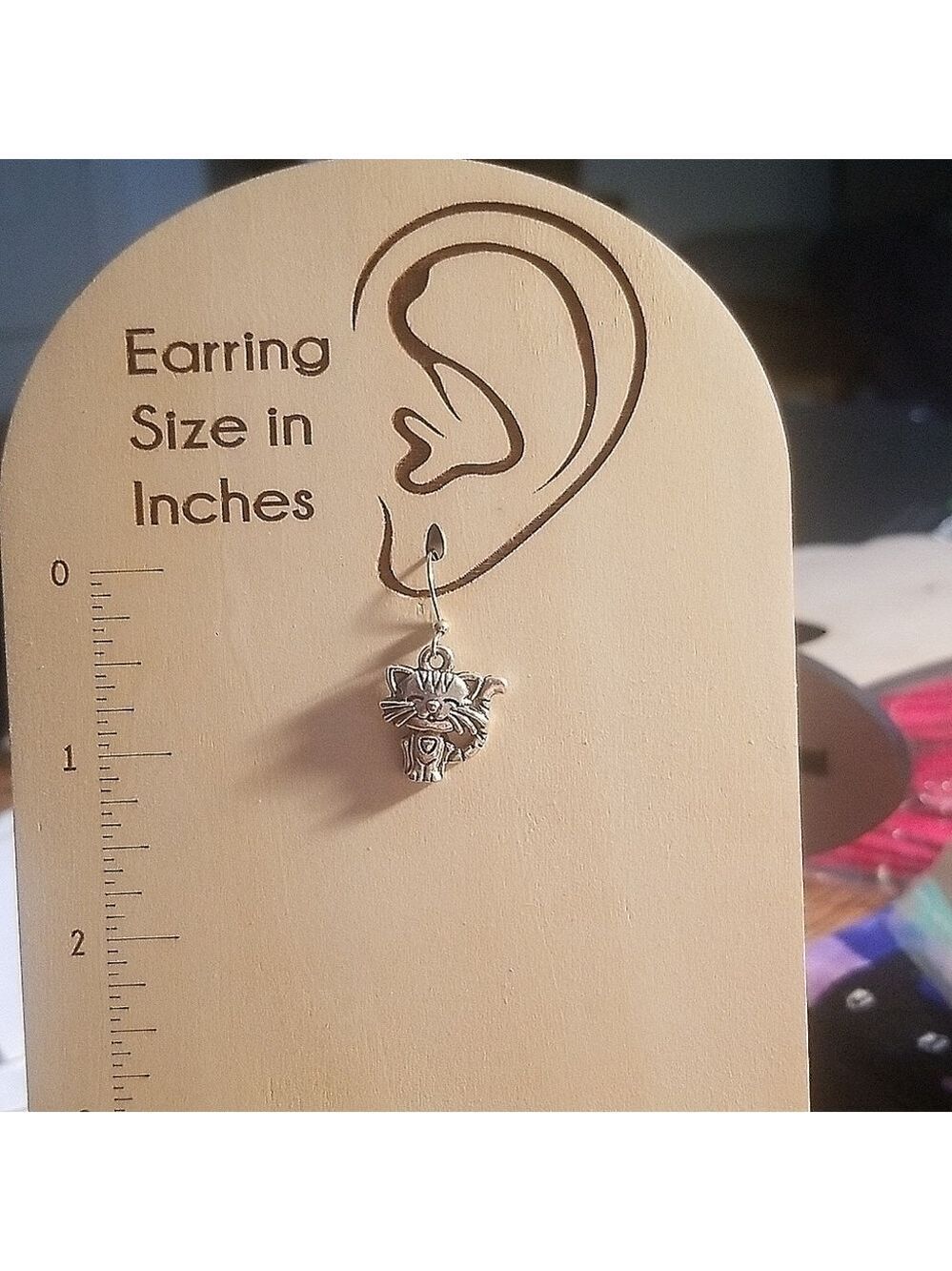Earrings SMILING Kitty - Picture 3 of 4